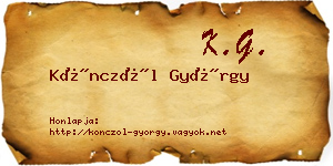 Könczöl György névjegykártya