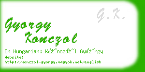 gyorgy konczol business card